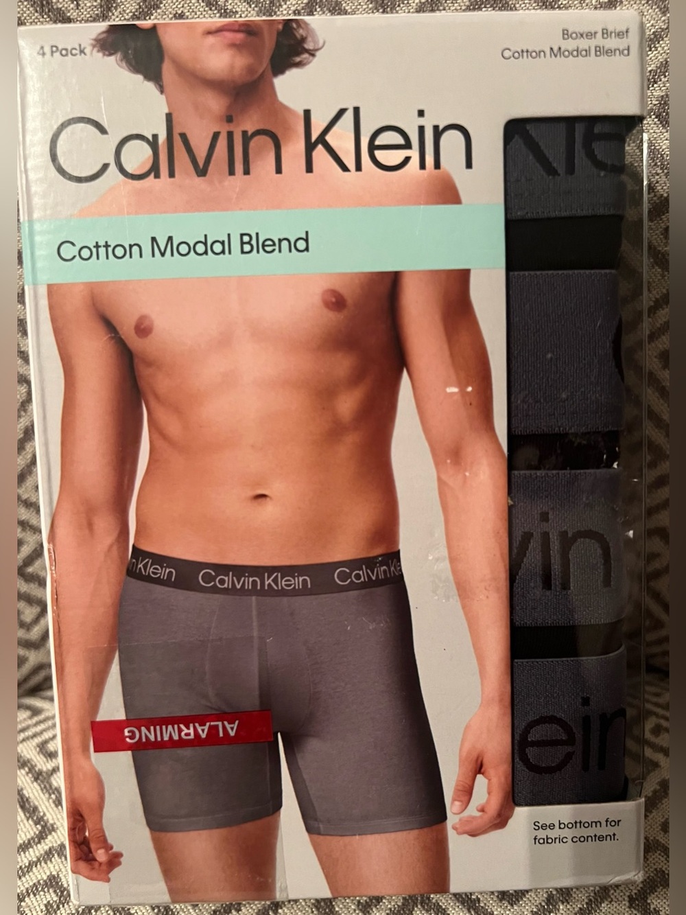 BRAND NEW Calvin Klein Men's 3 Pack Cotton Modal.  Boxer Briefs Sz Large.